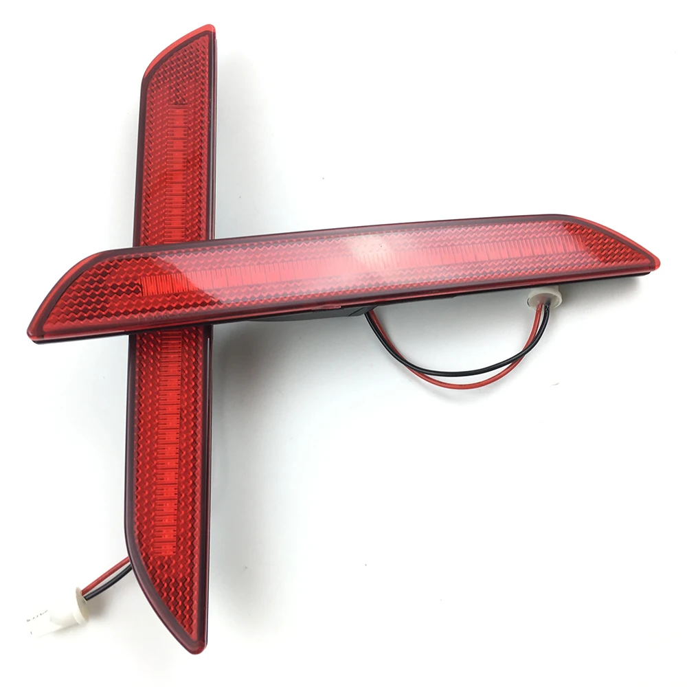 Красный объектив задний бампер боковой габаритный отражатель светодиодный