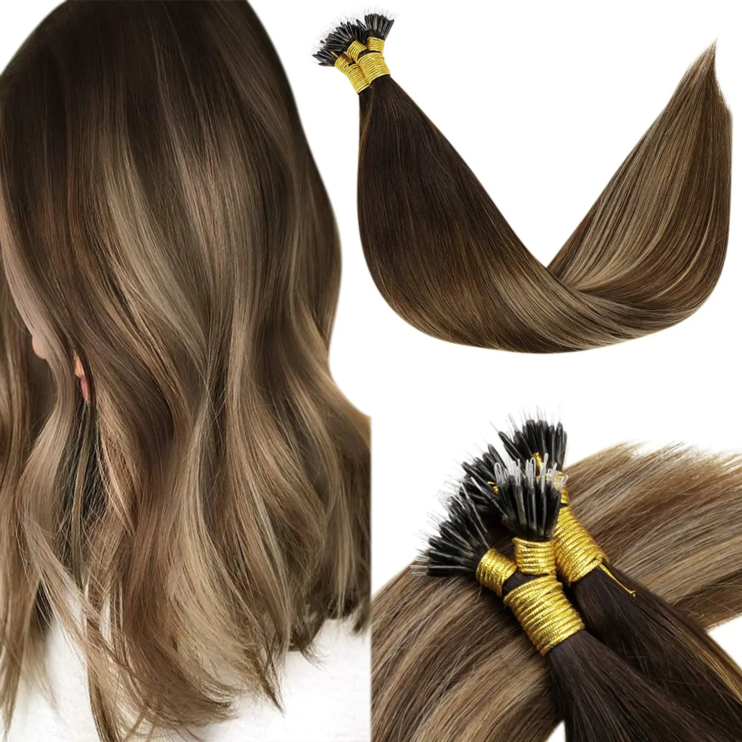 VeSunny Pre Bonded Keratin Nano Tip Remy Hair Extensions Nano Ring Hair Extensions Brown Straight Nano Loop Remy Hair
VeSunny Pre Bonded Keratin Nano Tip Remy Hair Extensions Nano Ring Hair Extensions Brown Straight Nano Loop Remy Hair