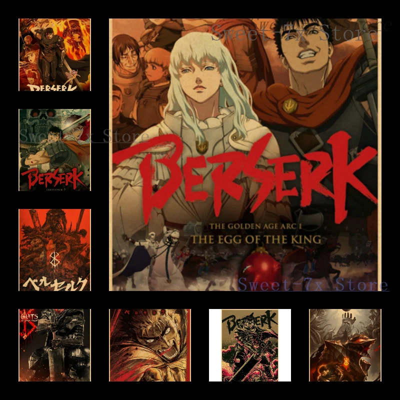 

Japanese Anime HD Printed Berserk Canvas Painting Art Nordic Posters and Prints Wall Pictures for Living Room Decor Frameless