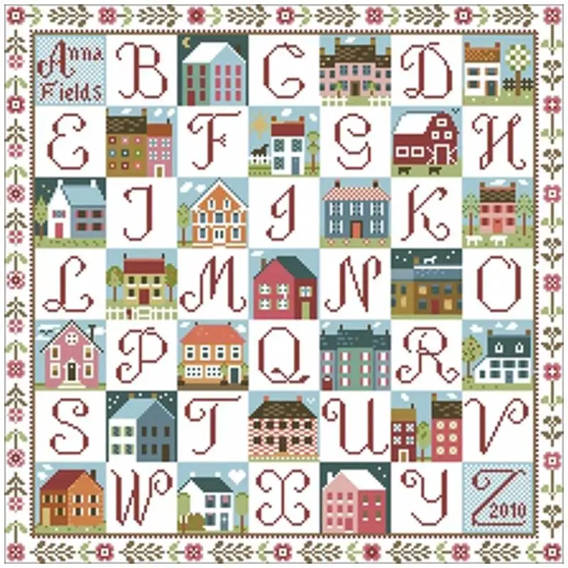 

Наборы для вышивки «сделай сам», наборы для вышивки крестиком с буквами в маленьком доме, 11CT 14CT 18CT, оптовая продажа