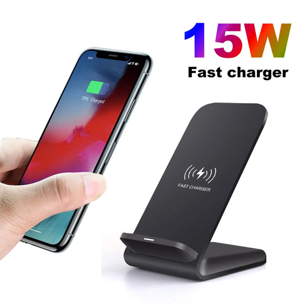 

Wireless Charger Stand 15W For Samsung S21 S20 Note 10 9 Plus iPhone 11 Pro XS Xiaomi Mi 10 9 Fast Charge Qi Wireless Chargers