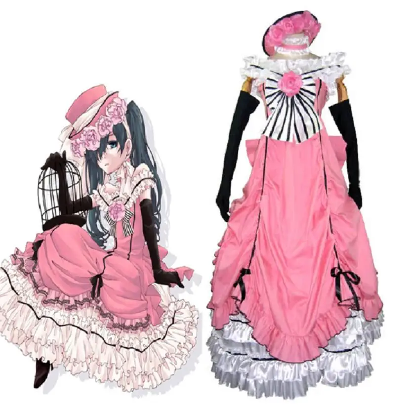 

Anime Cos Black Butler Ciel Phantomhive Cosplay Costumes Lolita Suit Sets Dresses
