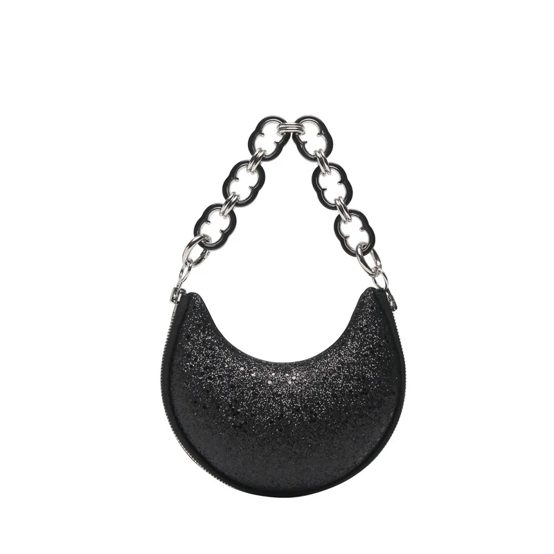 

2021 Women Fashion Handbag Chain Underarm Bag Crescent Bag Detachable Messenger Bag luxury handbags evening clutch bags