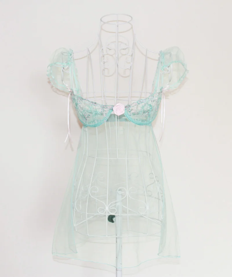 Женская Милая Ночная рубашка в стиле принцессы тонкое ультракороткое