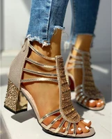 new woman sandals shoes sandalias mujer 2021 summer style wedges pumps high heels slip on bling fashion gladiator shoes women