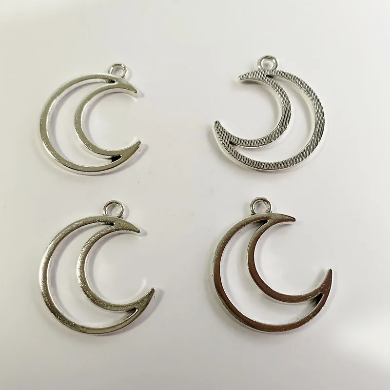 

30pcs Hollow Moon Connector Charms For Jewelry DIY Necklace Bracelet Key Chain Aesthetic Accessories Jewelry Making Supplies