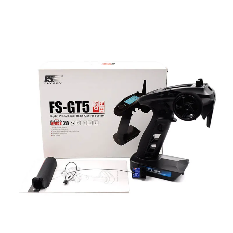 

FS-GT5 GT5 2.4G 6CH RC Radio Transmitter with FS-BS6 6CH Receiver for RC Vehicles Crawler Car Boats Tank Toy Racing