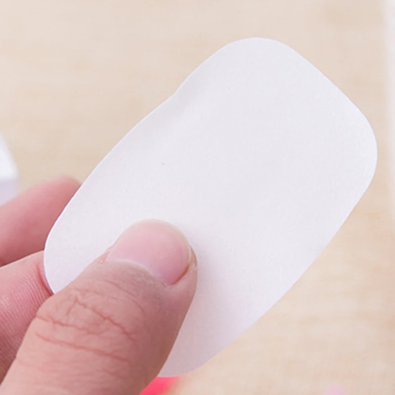 

20pcs/ Box Travel Portable Disinfecting Paper Soaps Washing Hand Mini Disposable Scented Slice Sheets Foaming Soap Case Paper