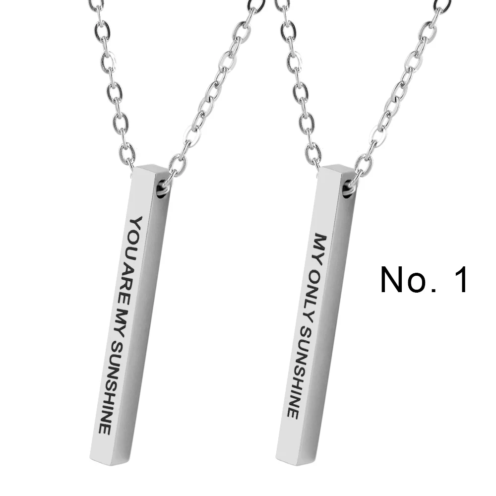 Новая вдохновляющая надпись из нержавеющей стали ожерелье с мантрами Ты мой