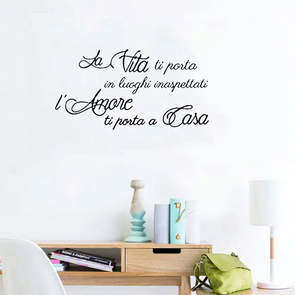 

Quote Wall Decals Word Mural Letter Sticker Writing Sayings Art PVC For Livingroom Office Home Wall Door Window Bar Bedroom