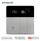 Термостат для теплого пола Zemismart, термостат для теплого пола с поддержкой Wi-Fi, Alexa, Google Home, 16 А, 110-240 В