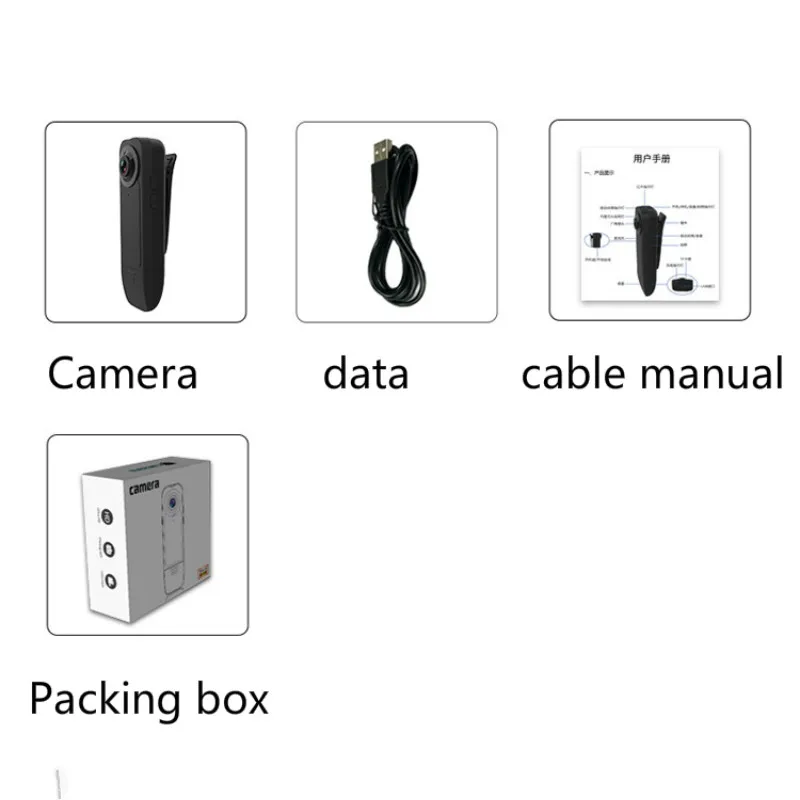 

2020 New A18 Mini Camera with Pocket Clip Portable Security Camera Support TF Card Video Recording Night Vision Snapshot Camera