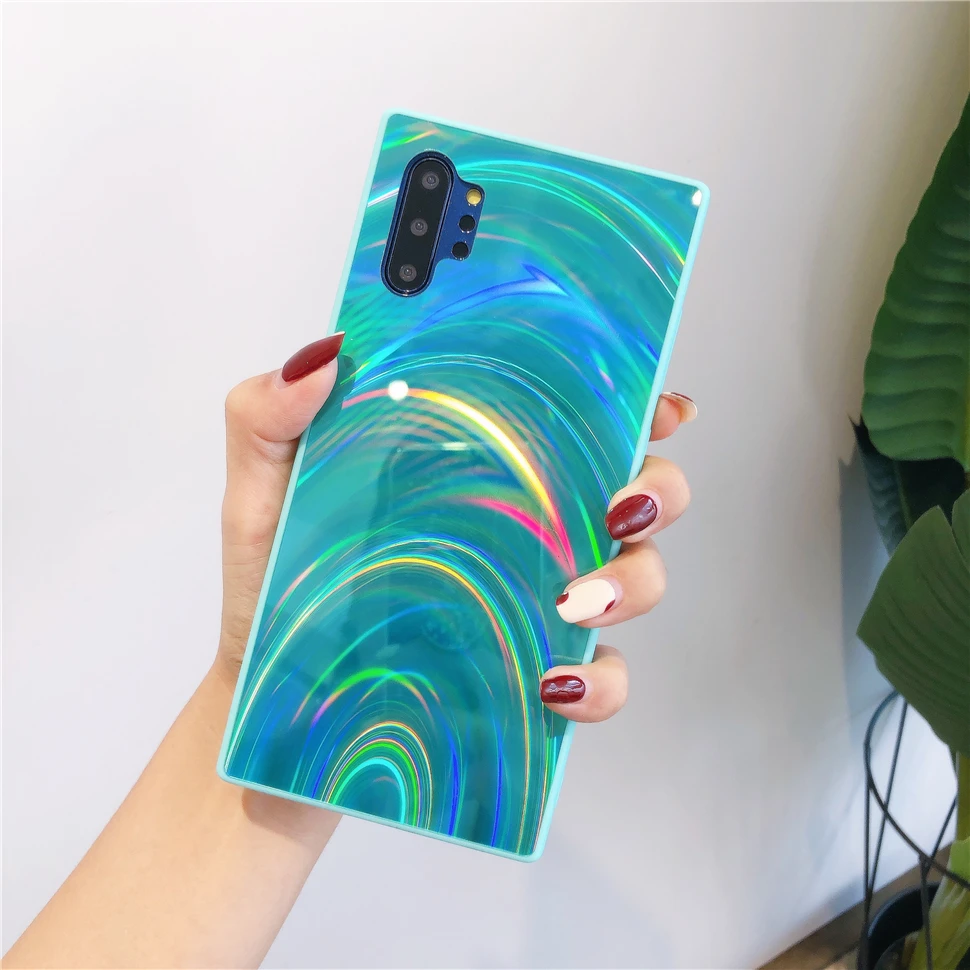 Qianliyao Радужный чехол с зеркальной поверхностью для телефона Samsung Galaxy S20 S10 S9 S8 плюс