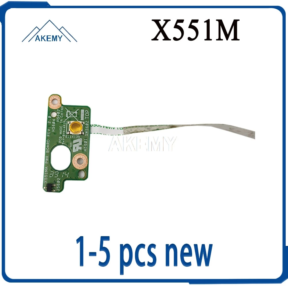 

New!!! 1- 10 pcs With Cable For Asus X551 X551M X551MA X551MAV X551C X551CA F551 F551M SWITCH BOARD Power Button Board