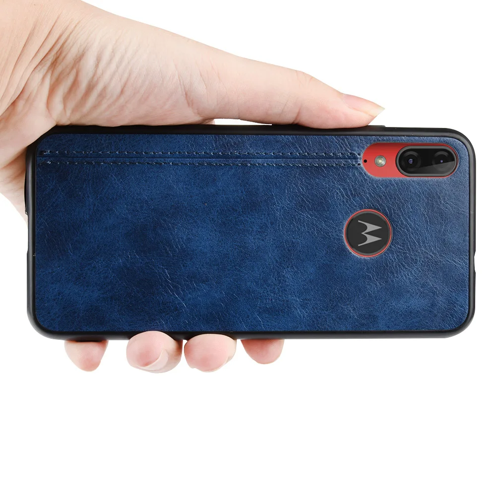 Cowboy Texture Case For Motorola Moto E6 Plus Skin Pattern Leather Protection Back Cover |