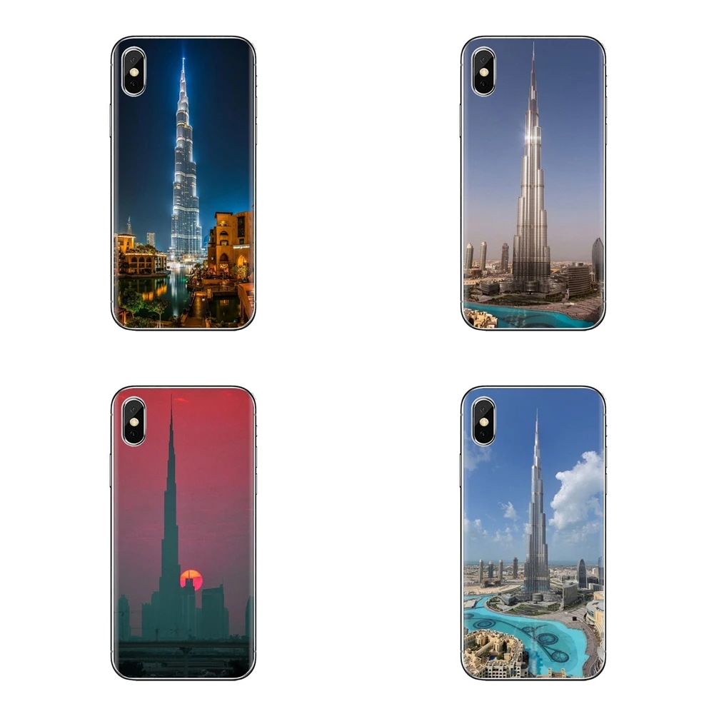 Башня будж-Халифа здания в Дубае для samsung Galaxy S3 S4 S5 мини S6 S7 край S8 S9 S10 Plus Note 3 4 5 8 9