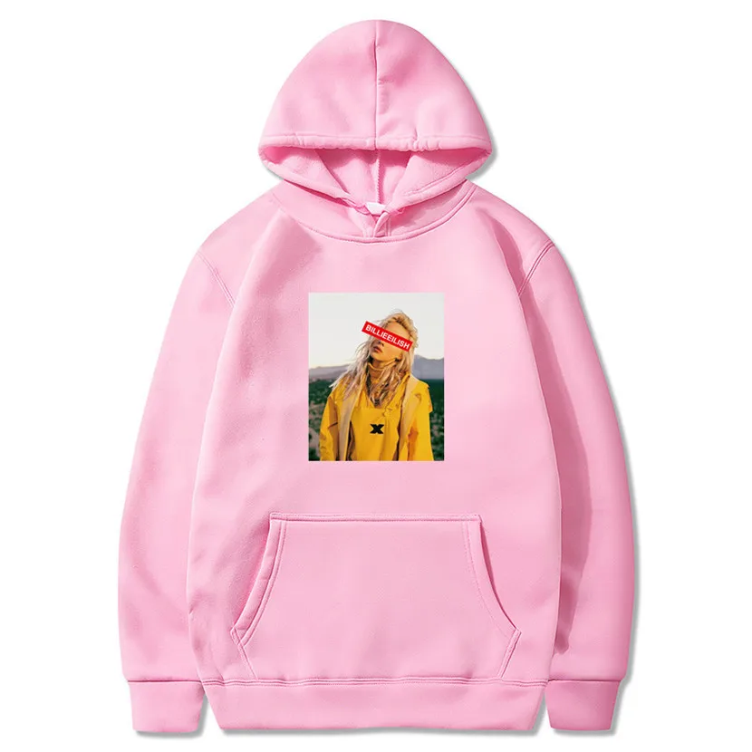 Billie Eilish пуловер пальто мужская толстовка с капюшоном однотонный цвет повседневные хлопковые толстовки в
