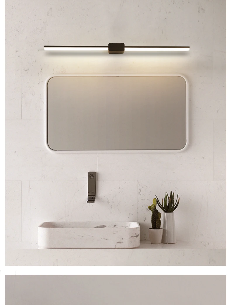 L400/600/800 мм Светодиодная лампа для ванной комнаты с зеркалом, лампа для домашнего декора, 110 В, 220 В, зеркало для ванной, зеркало для макияжа, лампа, светильники