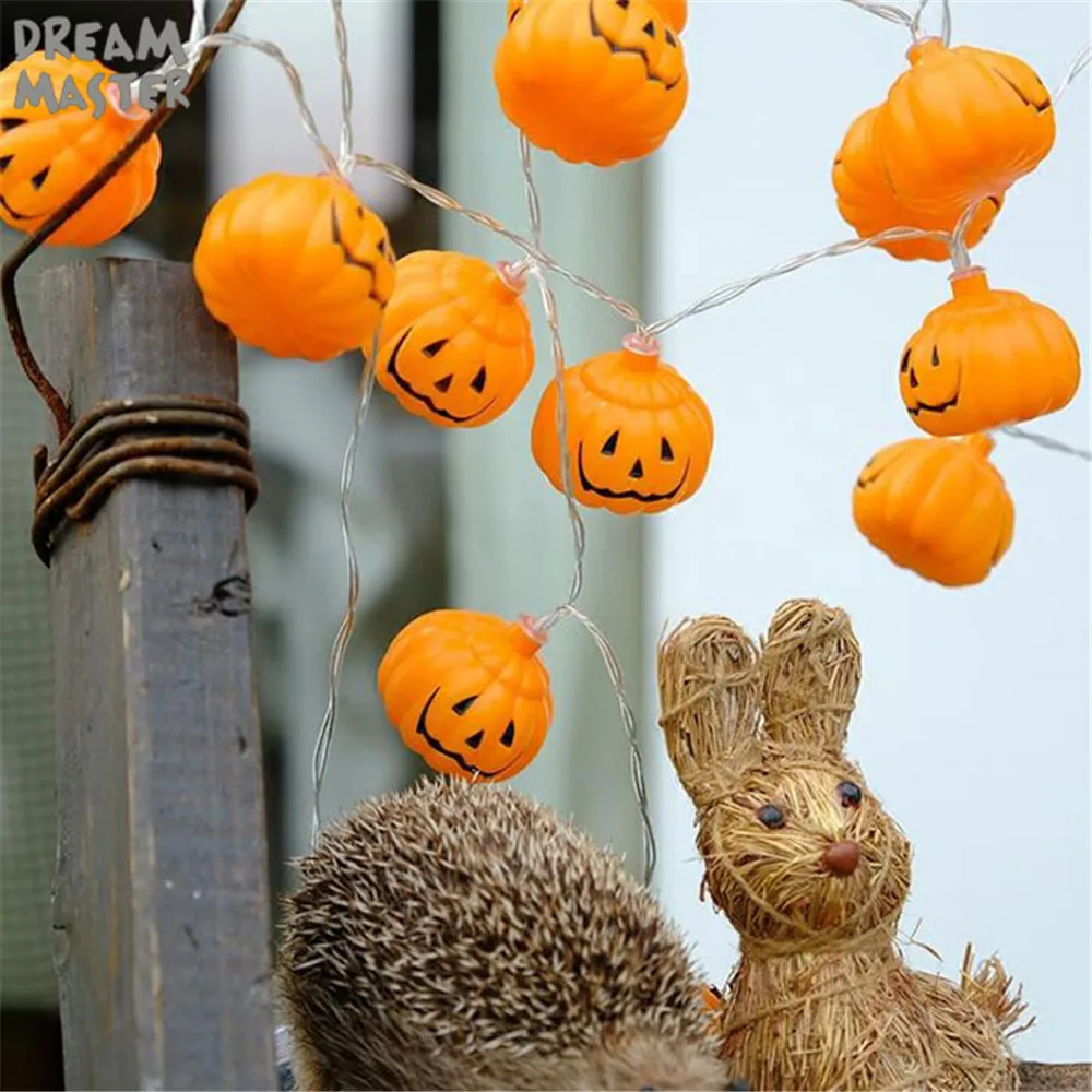 СВЕТОДИОДНАЯ Гирлянда в виде тыквы на батарейках или USB светильник Хэллоуина