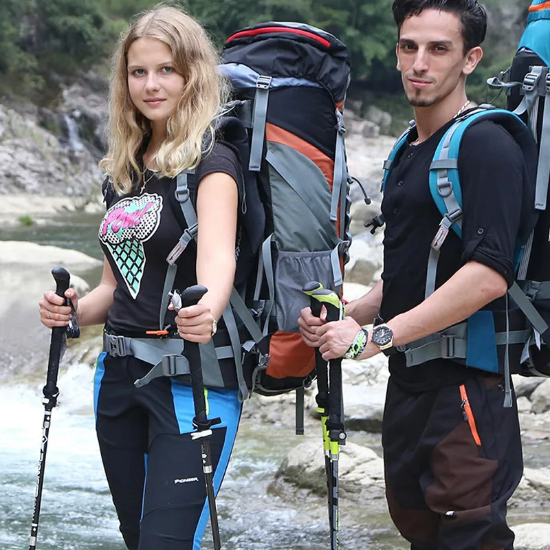 

PIOMEER Hot New Carbon Folding Alpenstocks Ultralight Adjustable Hiking Canes Walking Stick Trekking Poles 38-135cm / 35-115cm