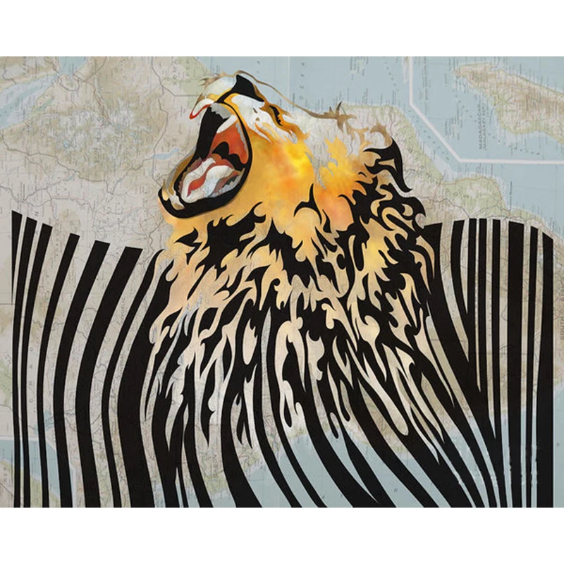 

Набор для рисования по номерам на холсте «Лев»