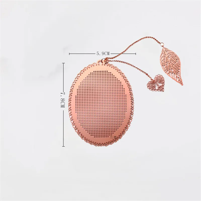 

Metal Bookmark Silver Golden Color Cute Creative Leaf Vein Hollow Leaf Fringed Round Bookmark Gifts Office Home Use