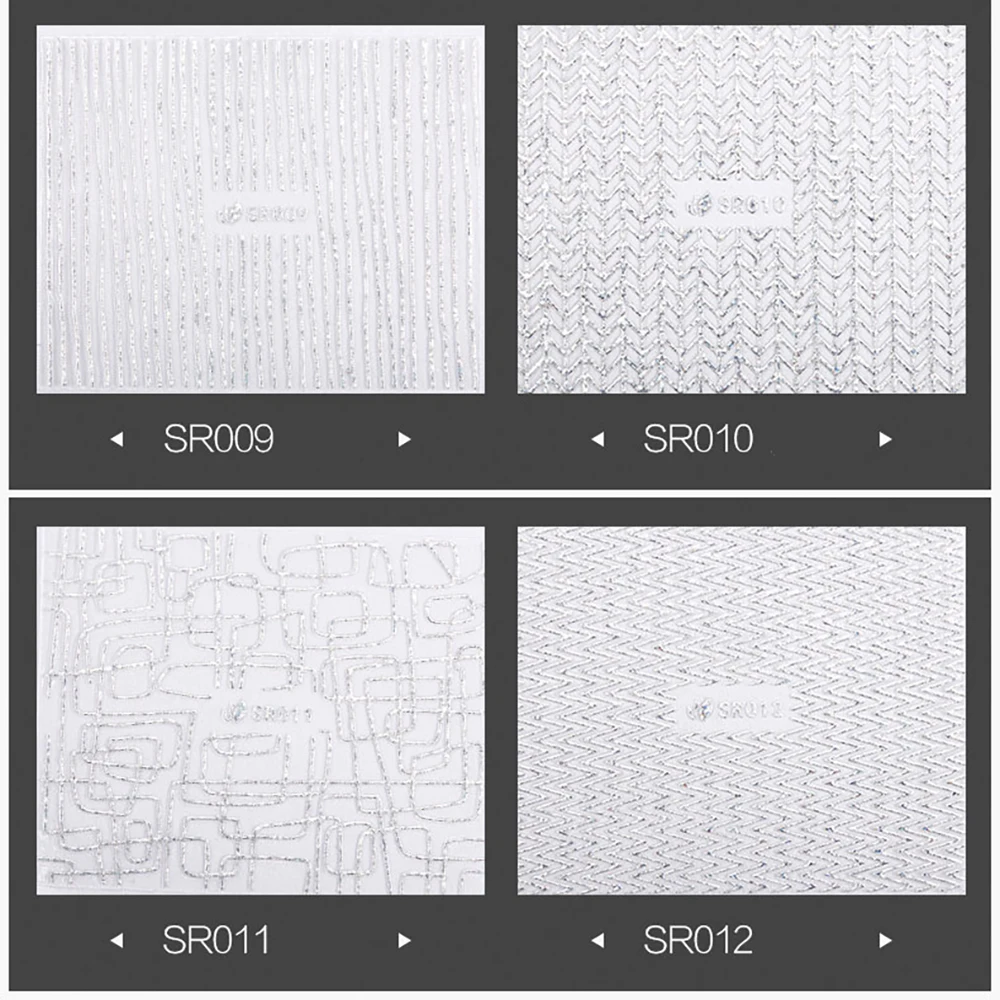 3D разноцветные лазерные наклейки с волнистым узором объемные декоративные для