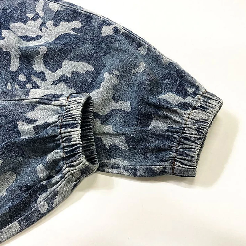 

ELKMU Hiphop Streetwear Tie Dye Camouflage Jeans Men Harajuku Vintage Pencil Denim Pant Men Trousers Fashion Elastic Waist HE553