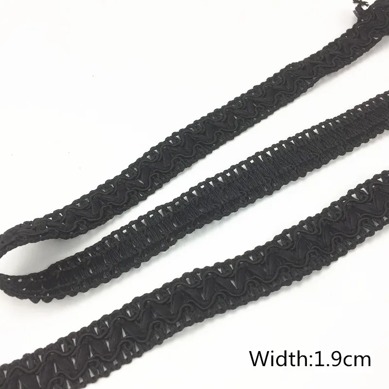 

width 1.9CM 50y black Lace trim Diy Garment Accessories Headwear Accessories Lace Cap Hair Ribbon XY012