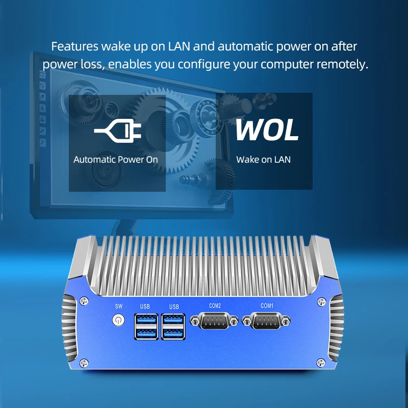 Мини-ПК XCY Intel Core i7-4500U 2x RS-232 последовательных порта два гигабитных Ethernet Wi-Fi