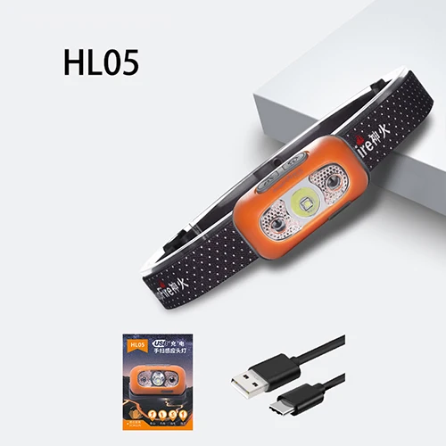 Orange grey Supfire налобный фонарь USB головной светильник светодиодный HL05 1000lm Linterna походный фонарь для верховой езды головной светильник для Imalent Fenix Sofirn Convoy - Испускаемый цвет: Orange grey