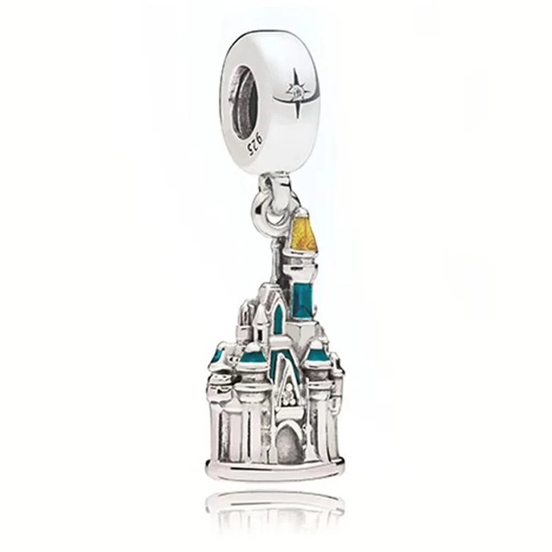 

NEW 100% 925 Sterling Silver Tokyo Amusement Park land Castle Dangle Charm Pendant Original Women's Fashion Jewelry Gift