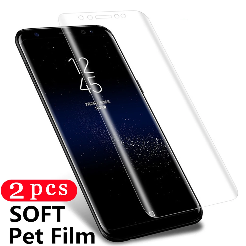 2 шт полное покрытие Гидрогелевая пленка для samsung Galaxy s7 edge S10 S10e S9 S8 plus не