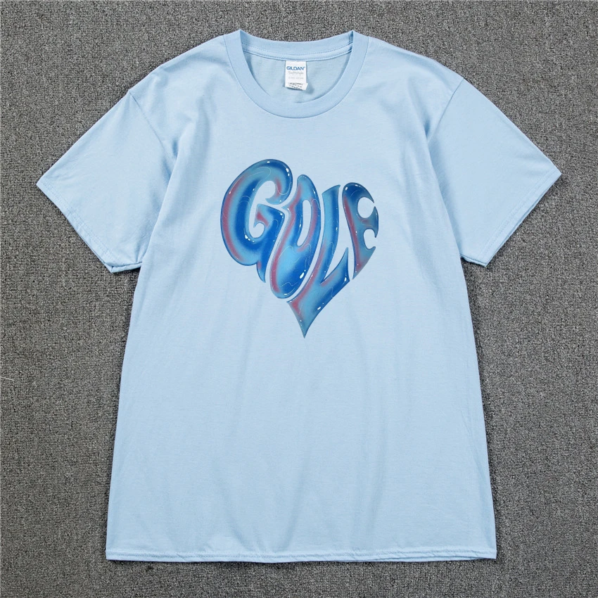 Harajuku Blue Heart Golf Wang logo Rapper Hip Hop Flower Le Fleur Tyler Creator T-shirt Cotton Men T shirt New TEE TSHIRT Unisex images - 6