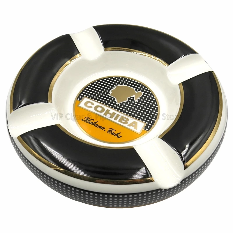 Cohiba тонкая керамическая пепельница для сигар большой размер 4 пальца держатель