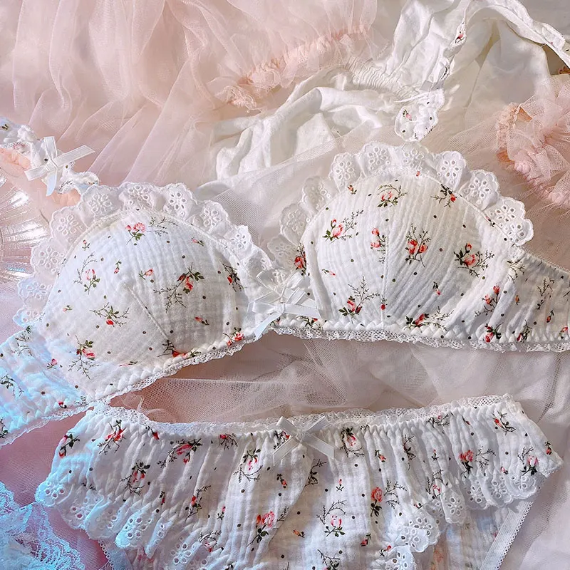 Японская милая девушка корейское красивое нижнее белье Женский комплект из