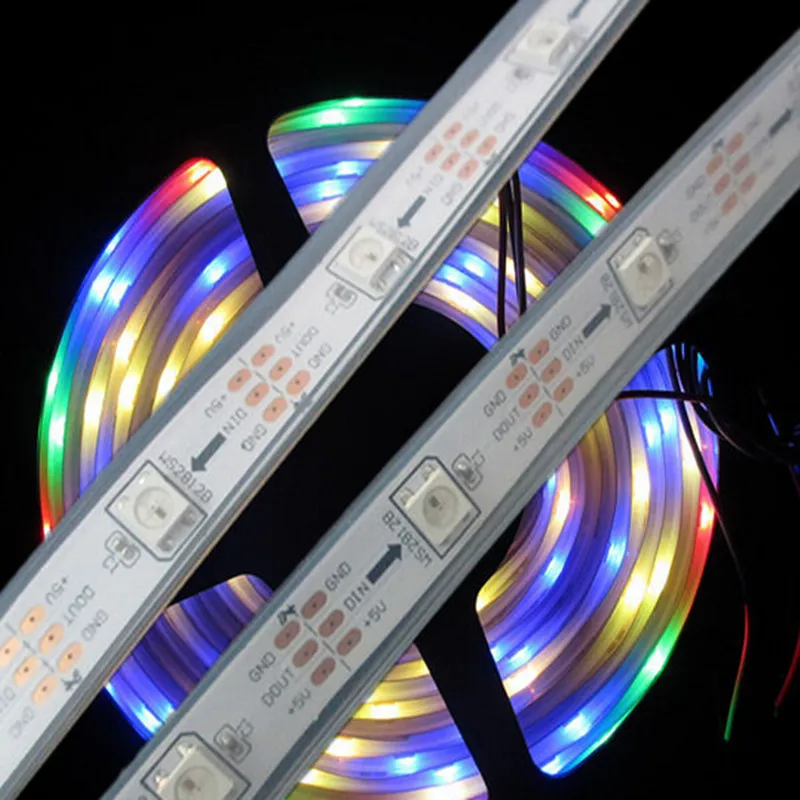 Светодиодная лента WS2812 IC WS2812B 1 м с индивидуальным разрешением RGB полноцветная