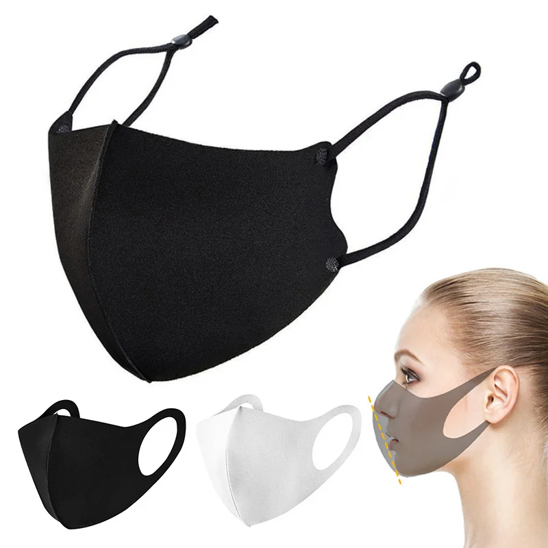 

Fabric Masks for Children Adult Fashion Waterproof Anti Dust Saliva Face Mask Reusable Black Mouth Caps Cover Masque Enfant