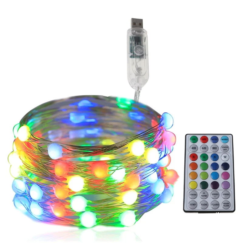 

Waterproof Colorful Christmas Tree LED String Light with Remote Control Lamps Dropshipping