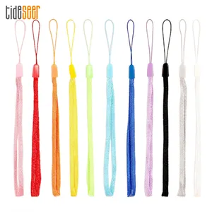 100pcs nylon wrist hand cell mobile phone straps lanyard for camera usb flash drives key id badge keychain name tag holder free global shipping