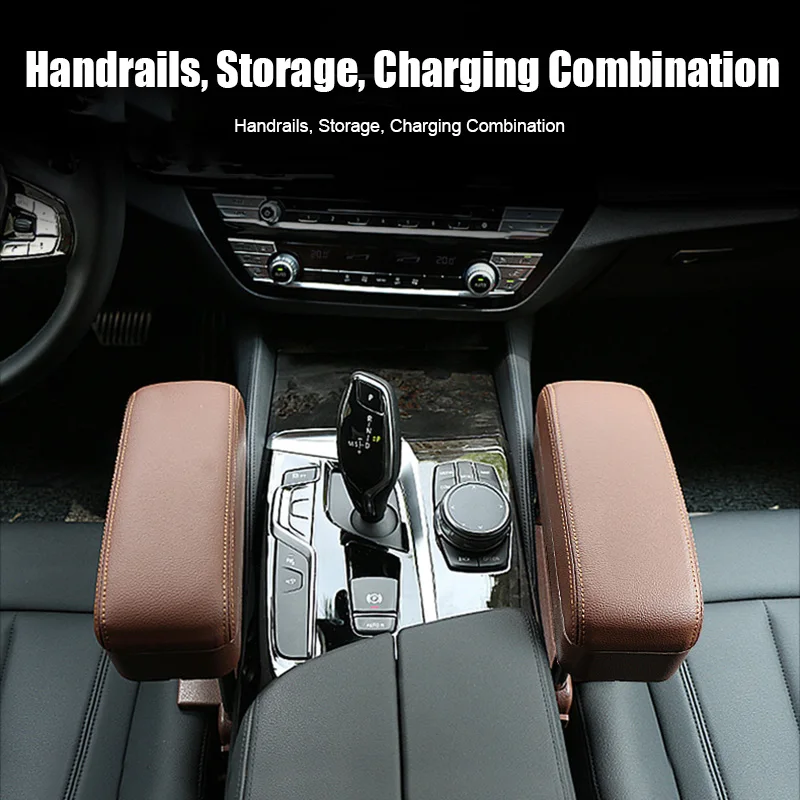 

Wireless Charging Center Console Organizer Armrest Storage Box Holder Container Car Armrest Pad F-Best