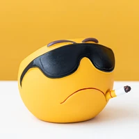 creative household cartoon cute expression ashtray ceramic ashtray office personality trend windproof noodle ornaments