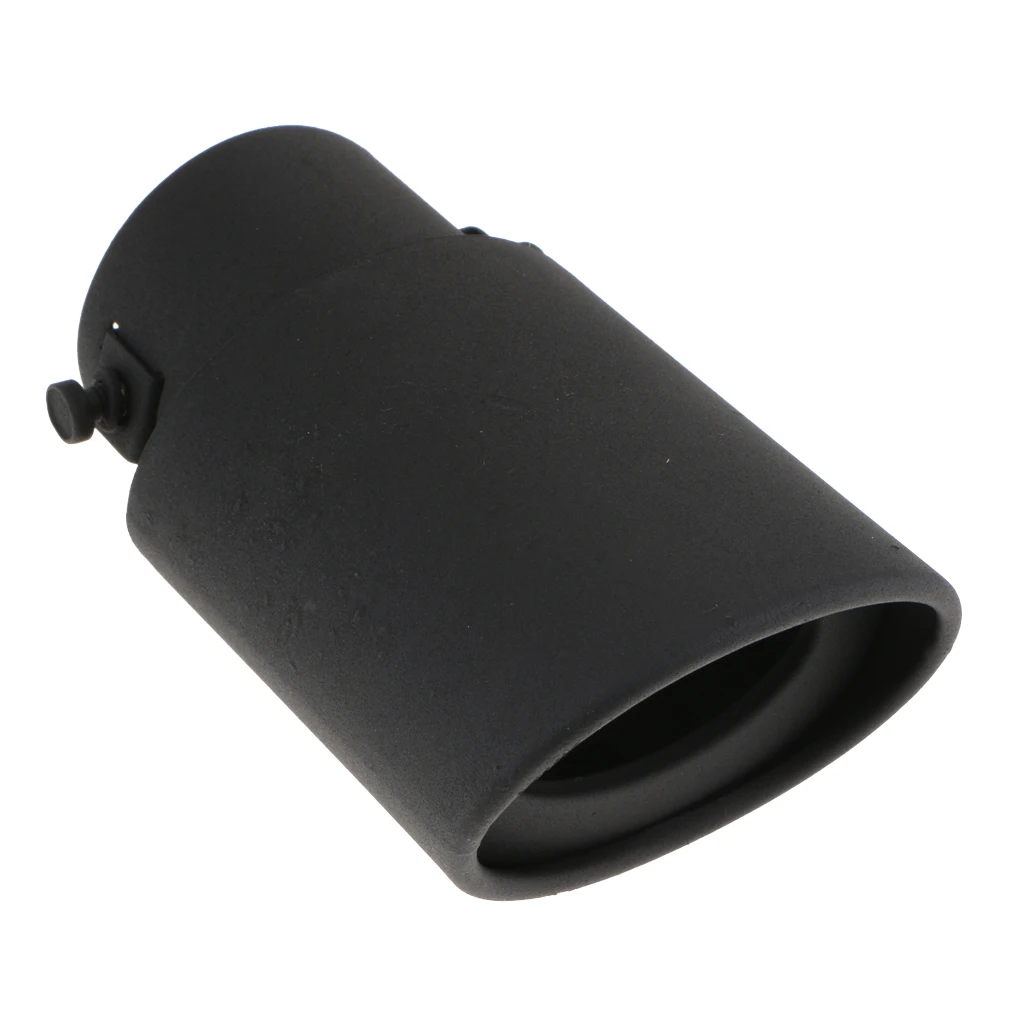 Автомобильный Универсальный круглый черный глушитель выхлопной трубы из