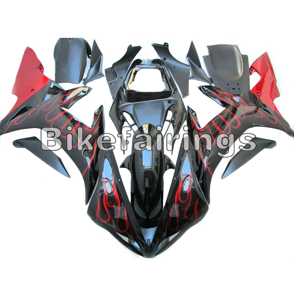 Черно красное пламя обтекатель для Yamaha 2002 2003 YZF1000 R1 02 03 ABS пластиковые