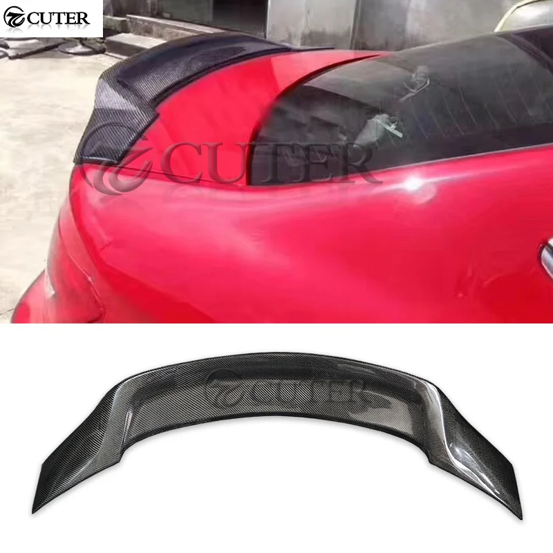 W205 r Стиль углеродное волокно задние крылья багажник спойлер для Mercedes-benz C300 C180 C200