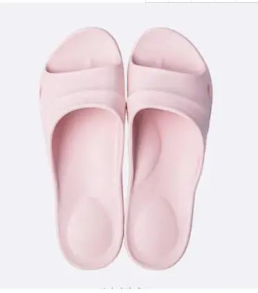 Xiaomi One cloud Lightweight bathroom slippers men women High elastic wear Soft and comfortable Home non-slip flip flop - Цвет: light pink 39-40