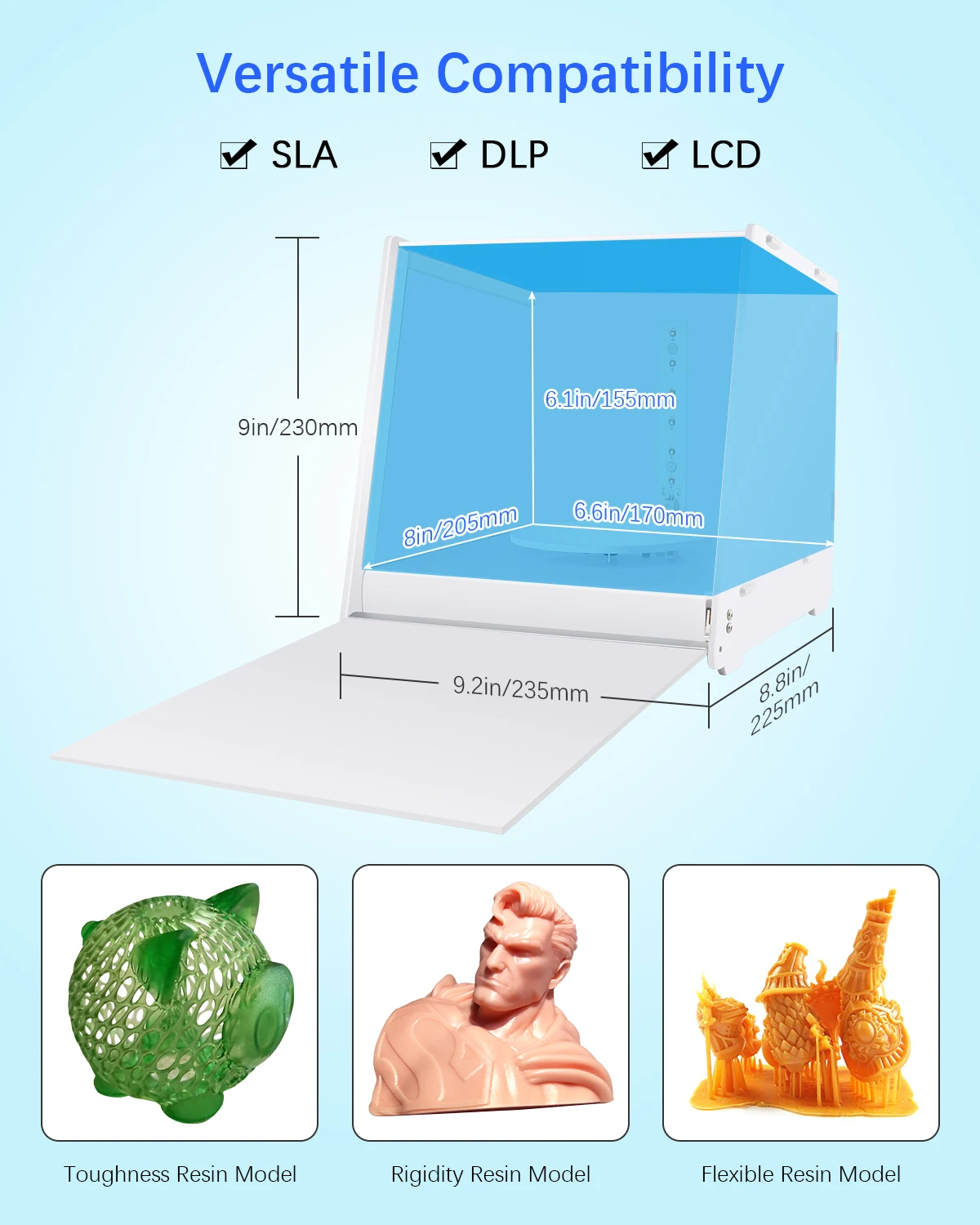 Коробка для отверждения уф смолы SUNLU LCD DLP SLA 3D Смола отверждаемые модели с