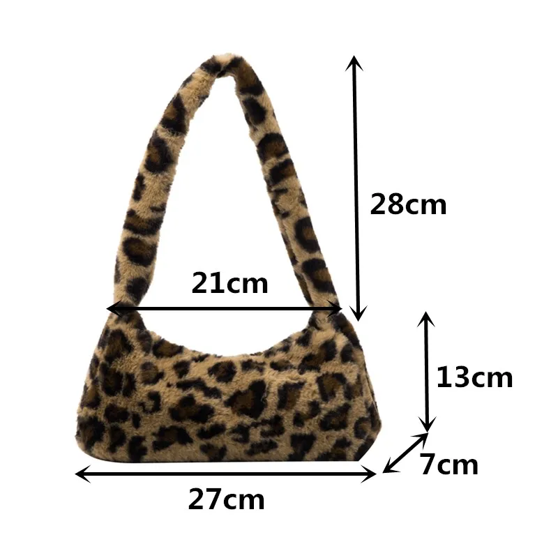 

Small Zebra Print Plush Women's Underarm Bag Winter Style Furry Fur Shouler Tote Bags Ladies Luxury Braned Mini Soft Armpit Bag