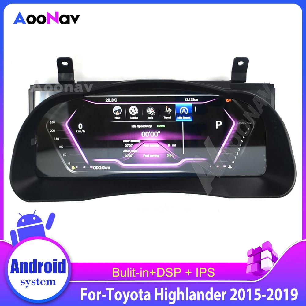 Головное устройство для Toyota Highlander 2015-2019 в стиле Тесла мультимедийный плеер