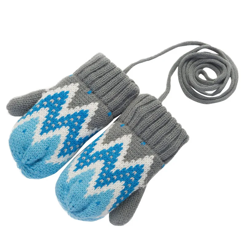 Only gloves Зимний детский шарф, шапка и наборы с перчатками, детская шапка со снежинками и шарфом из мультфильма, теплые бархатные шапочки - Цвет: Only gloves